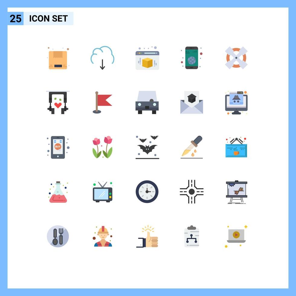 ensemble de 25 moderne ui Icônes symboles panneaux pour clé outils boîte mobile application modifiable vecteur conception éléments