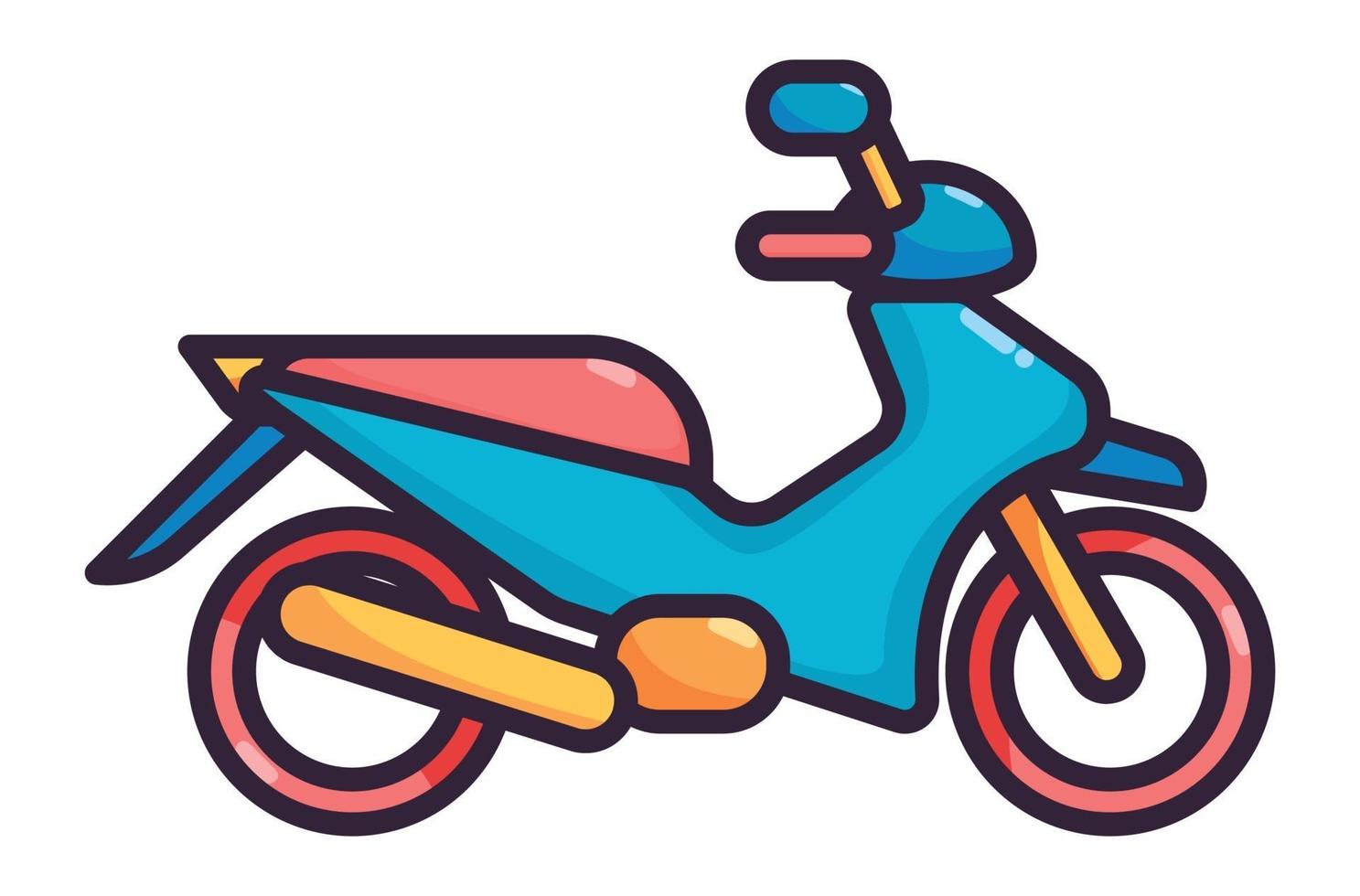 illustration de moto colorée vecteur