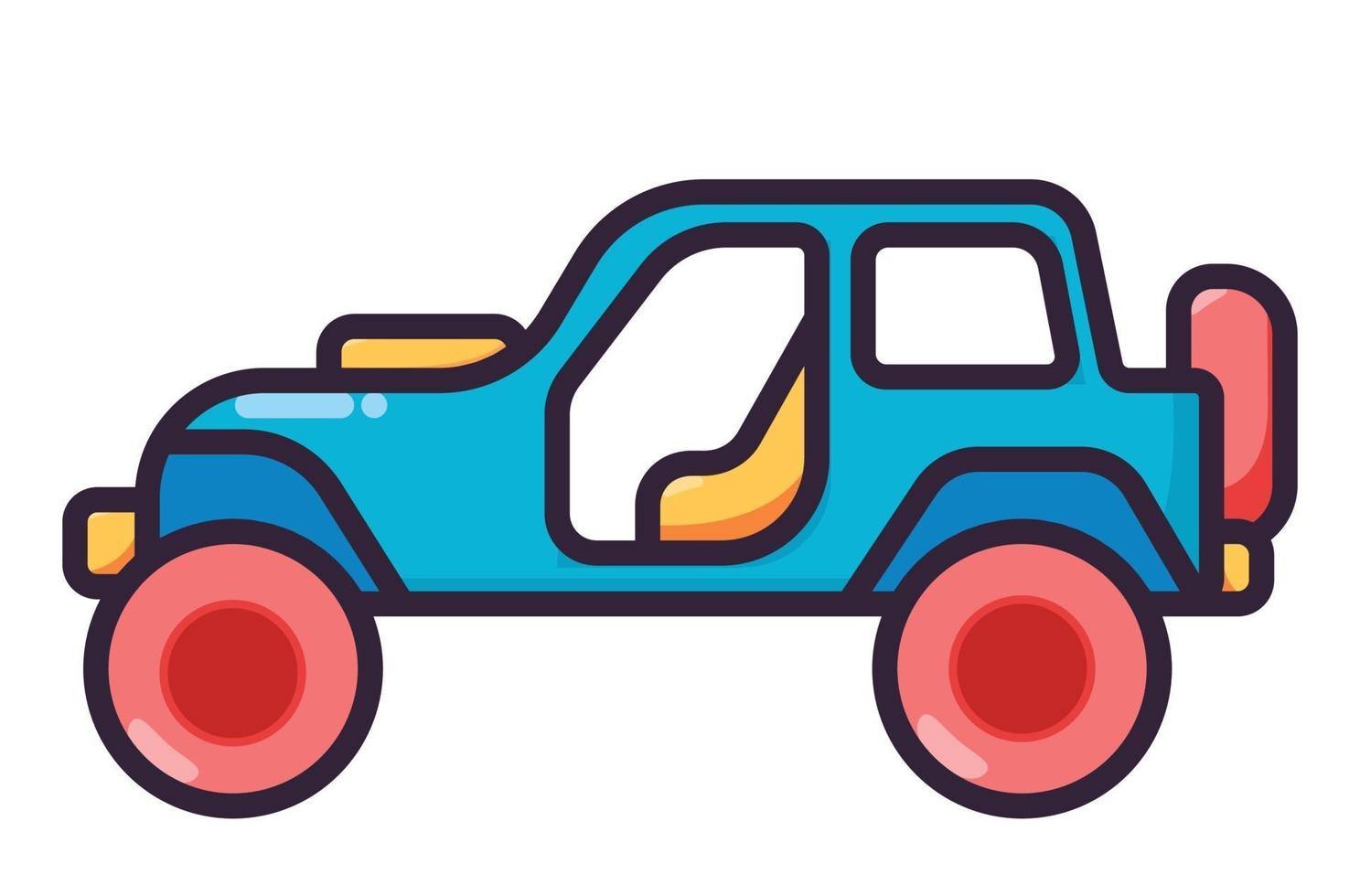 illustration de transport de voiture en couleur vecteur