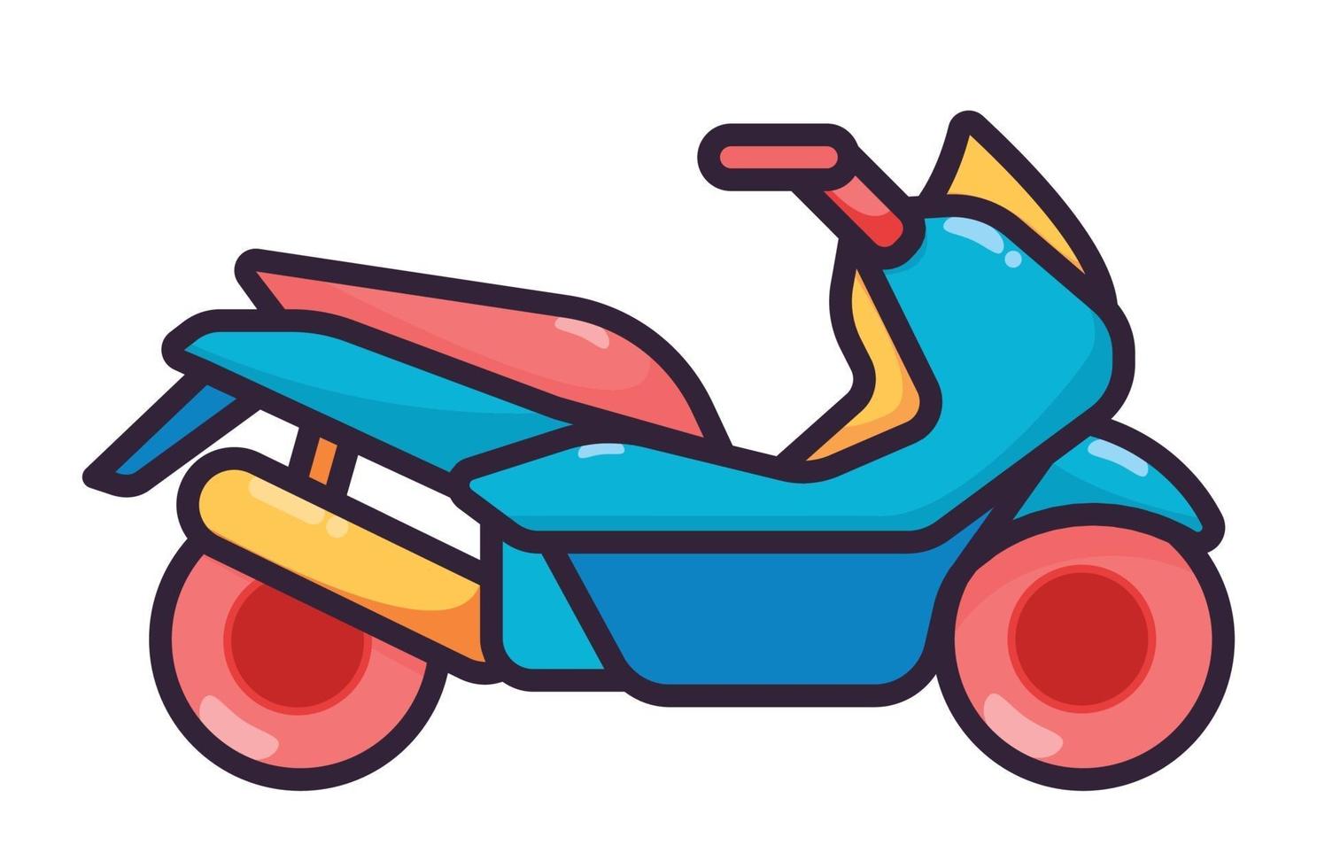 illustration de moto colorée vecteur