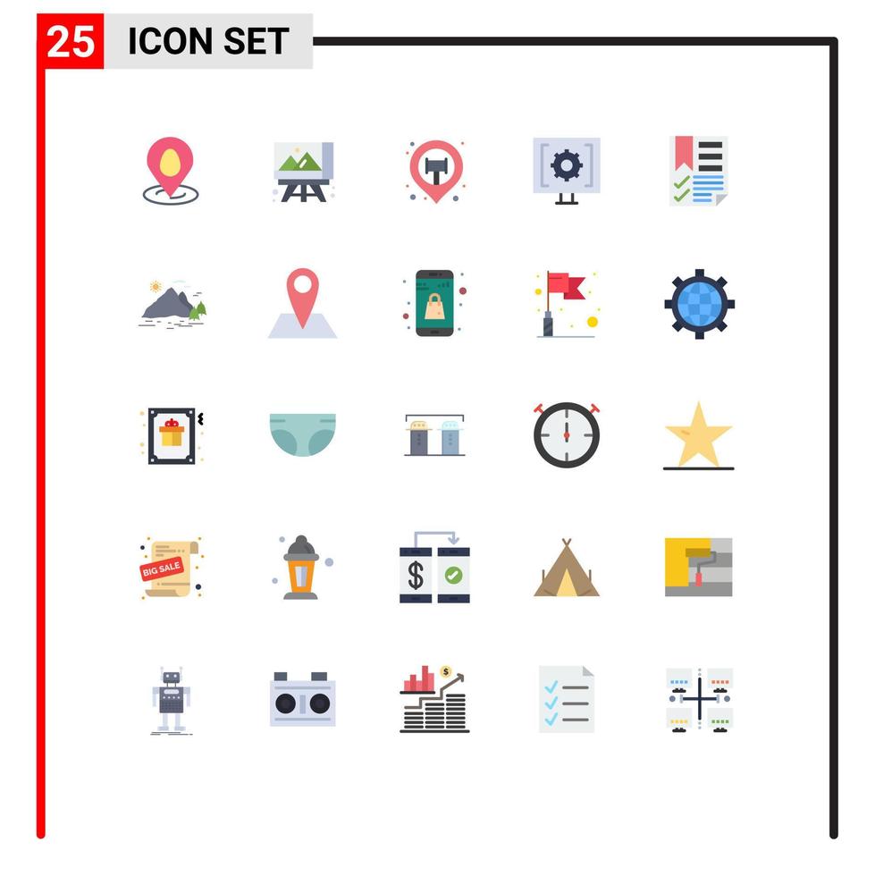 ensemble de 25 moderne ui Icônes symboles panneaux pour Les données soutien carte un service client modifiable vecteur conception éléments