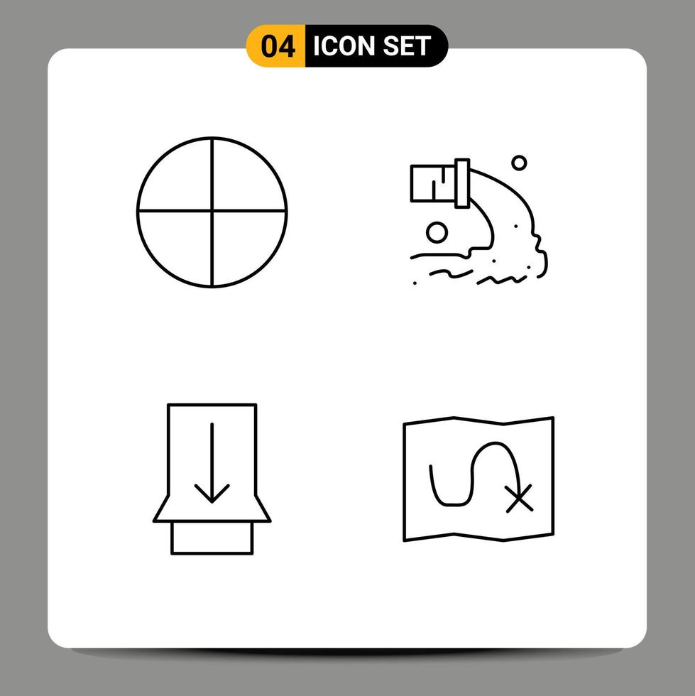 4 utilisateur interface ligne pack de moderne panneaux et symboles de aspirine faire glisser tuyau eaux usées carte modifiable vecteur conception éléments