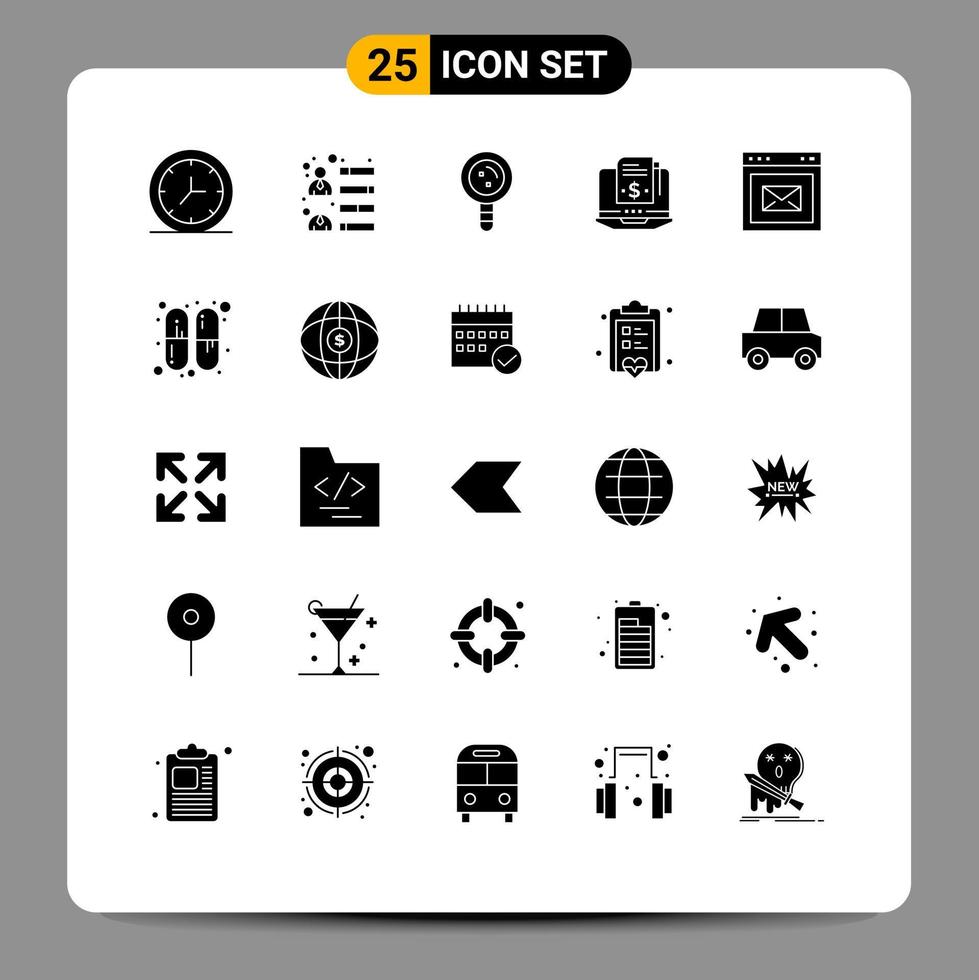 25 Créatif Icônes moderne panneaux et symboles de message numérique chimie abonnement modèle abonnement modifiable vecteur conception éléments