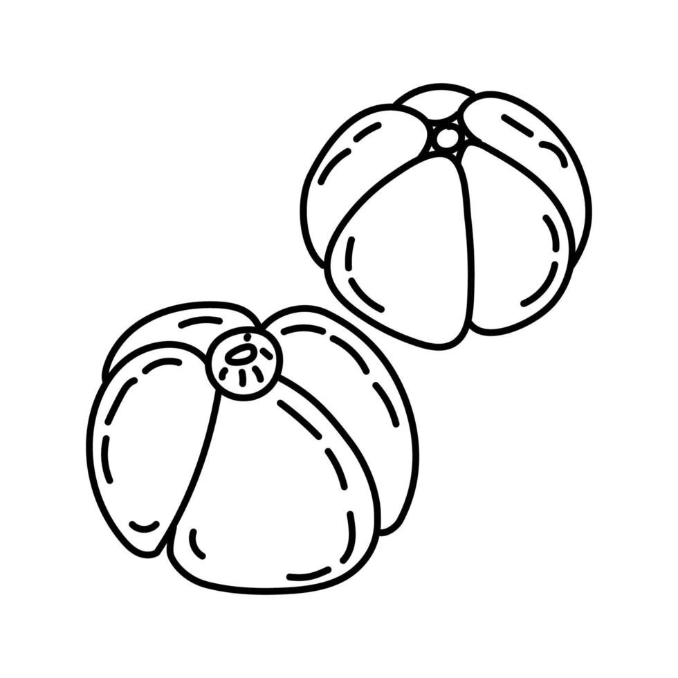 icône de wagashi. style d'icône dessiné à la main ou contour doodle vecteur