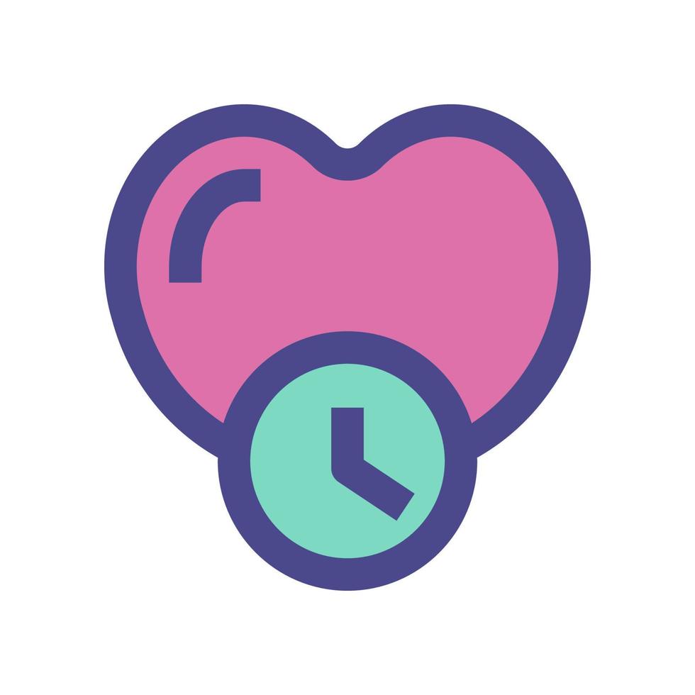 icône de temps d'amour pour votre site Web, mobile, présentation et conception de logo. vecteur