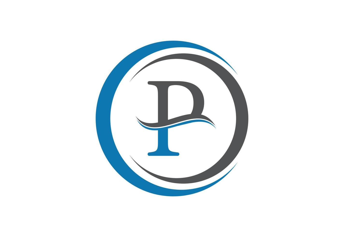 modèle de conception de logo lettre p, illustration vectorielle vecteur