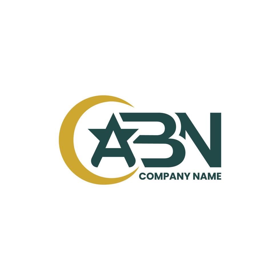 gratuit vecteur lettre abn lune étoile logo