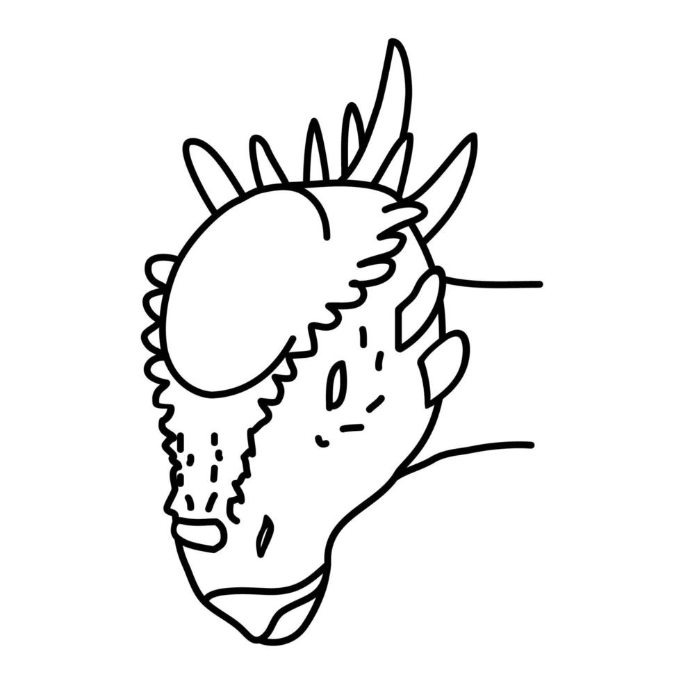 icône de stygimoloch. style d'icône de contour dessiné à la main ou noir doodle vecteur