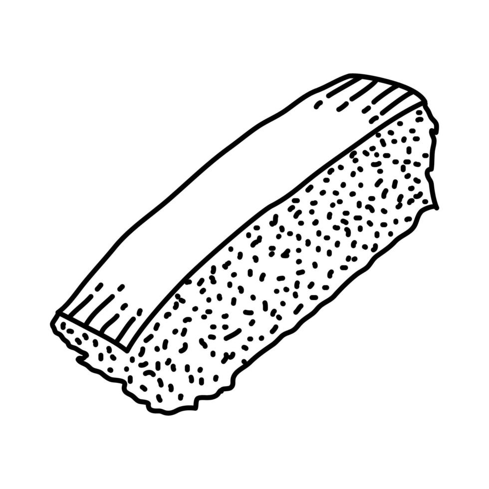 icône de pain de maïs. style d'icône dessiné à la main ou contour doodle vecteur