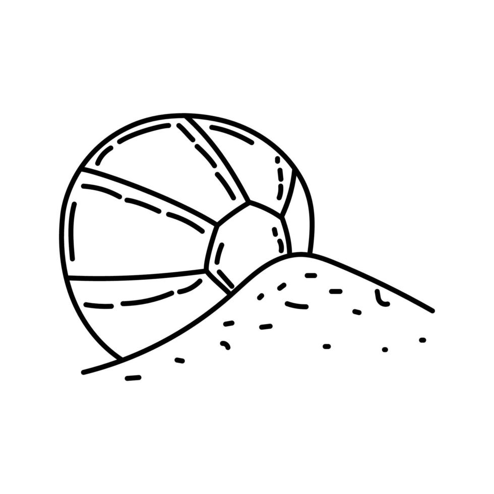 icône de balle de plage. style d'icône dessiné à la main ou contour doodle vecteur