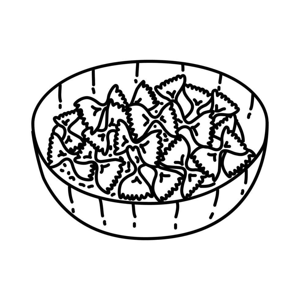 icône de farfalle. style d'icône dessiné à la main ou contour doodle vecteur