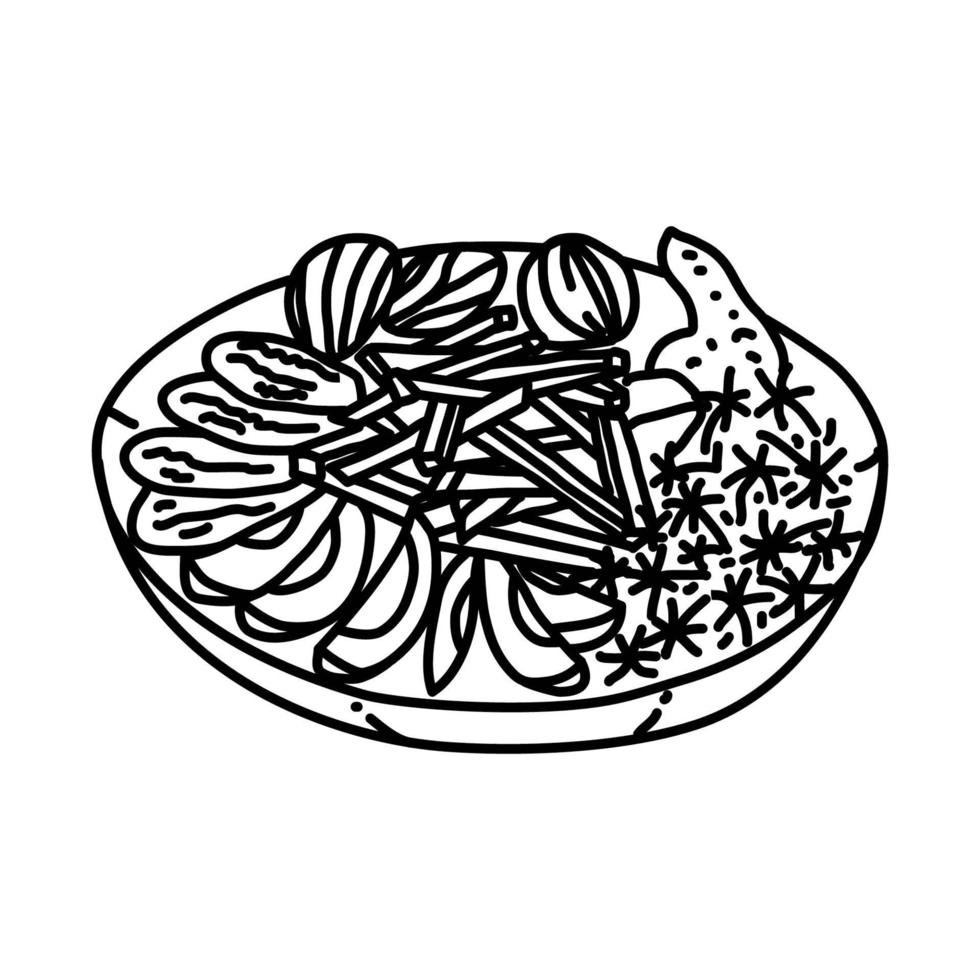 icône de mabshoor. style d'icône dessiné à la main ou contour doodle vecteur