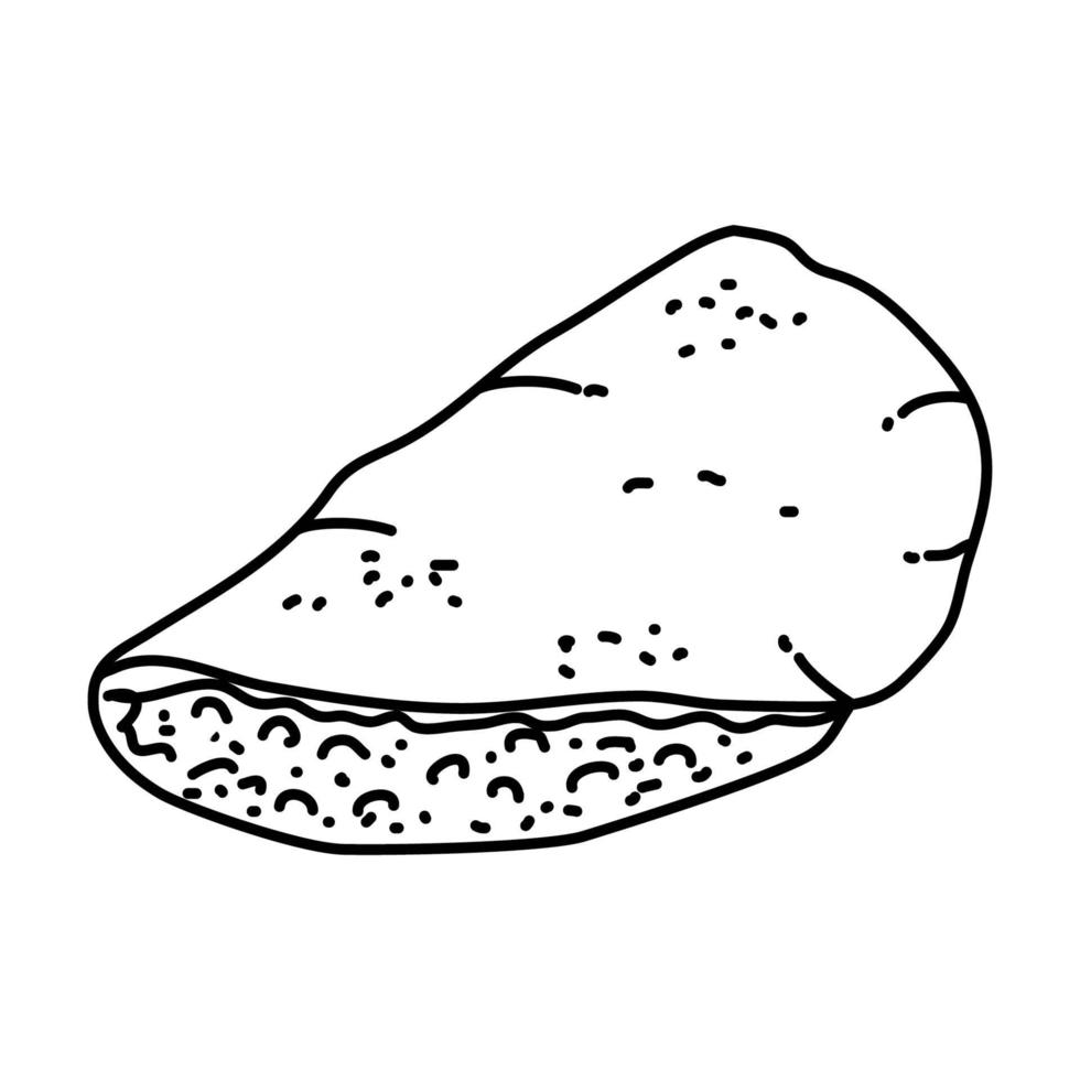 icône de pain markook. style d'icône dessiné à la main ou contour doodle vecteur