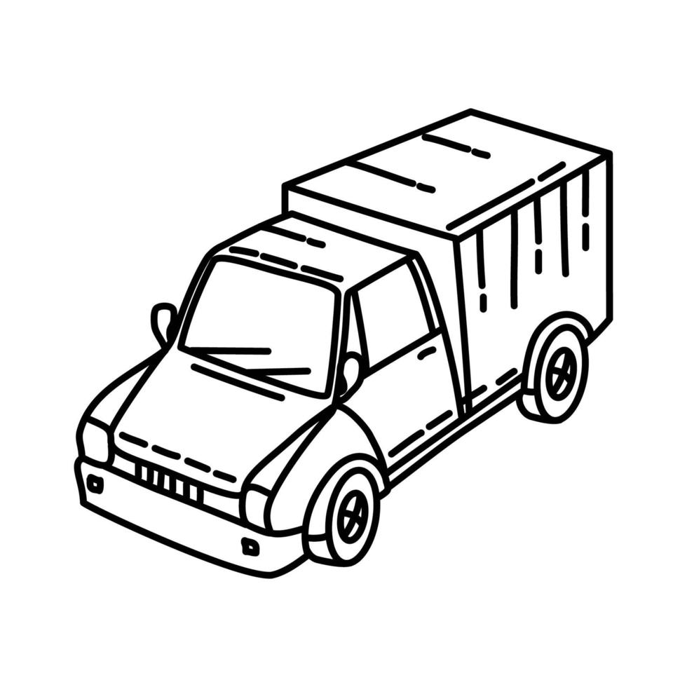 icône de transport. style d'icône dessiné à la main ou contour doodle vecteur