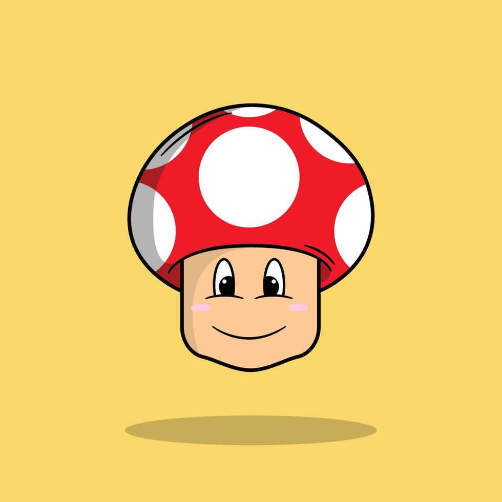 champignon Jeu emoji vecteur