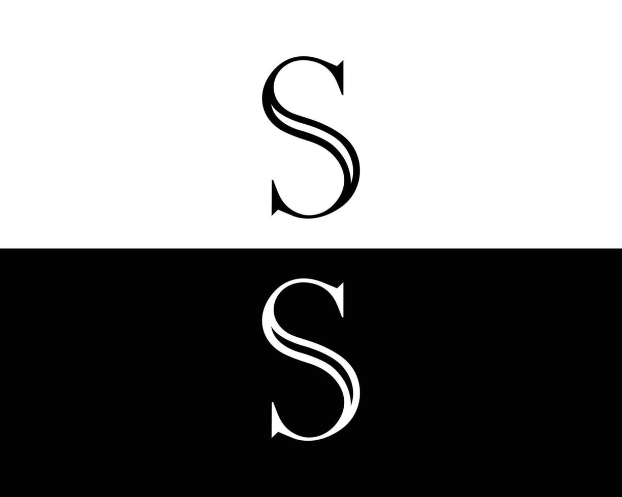 luxe s logo icône unique conception vecteur illustration.