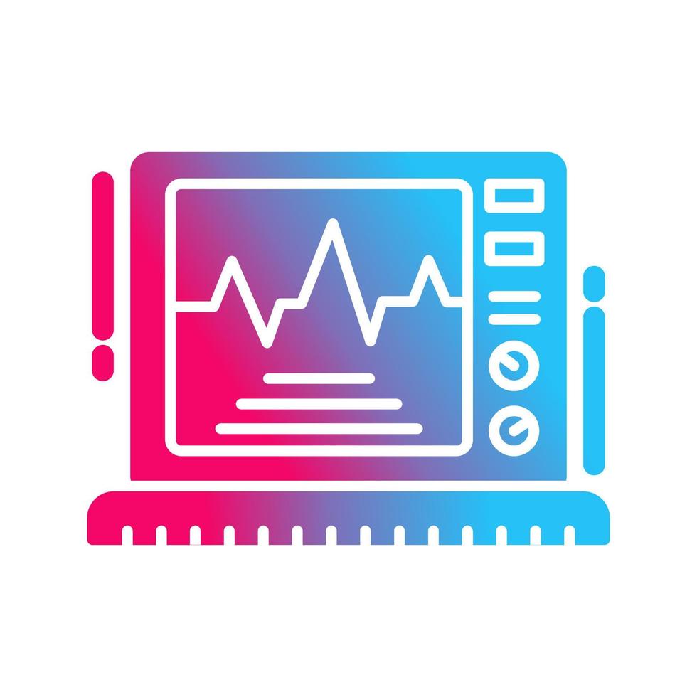 icône de vecteur de moniteur ekg