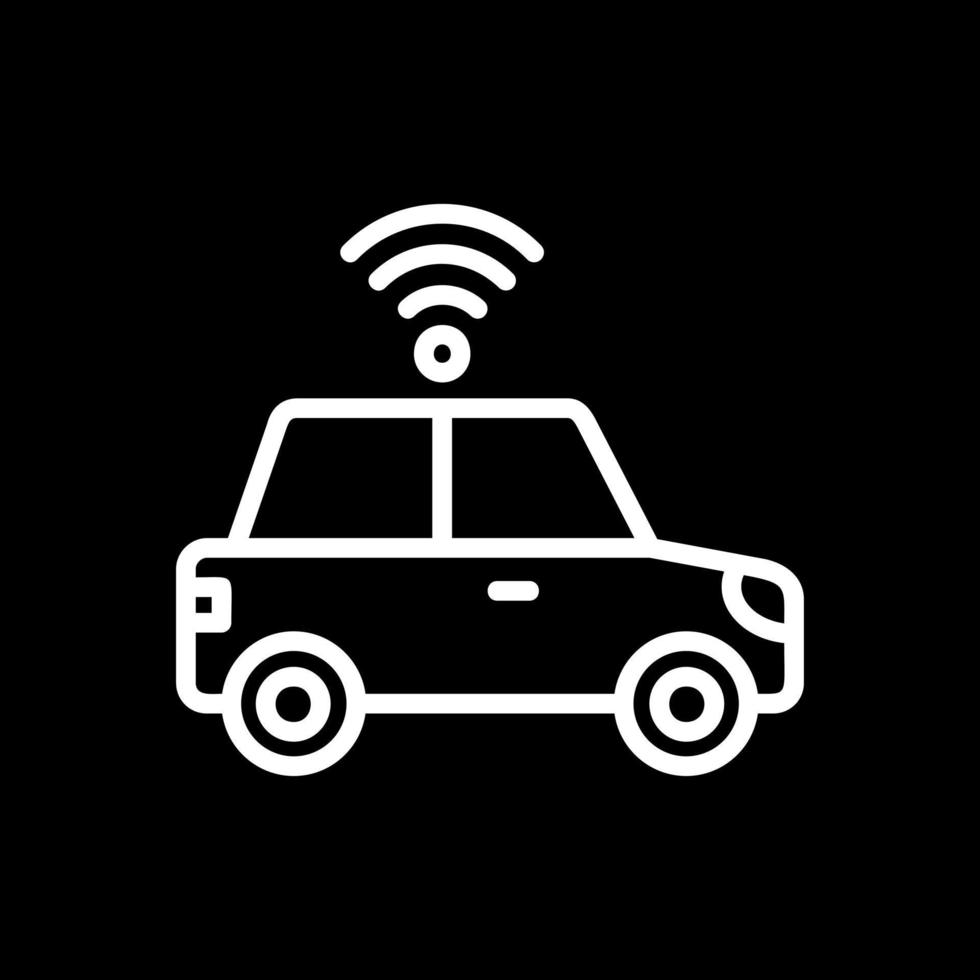 conception d'icône de vecteur de voiture sans conducteur