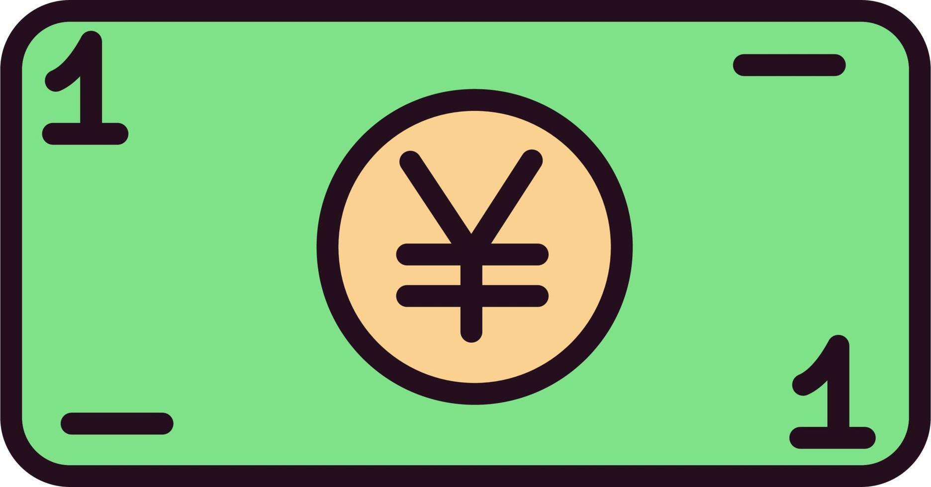 icône de vecteur de yens