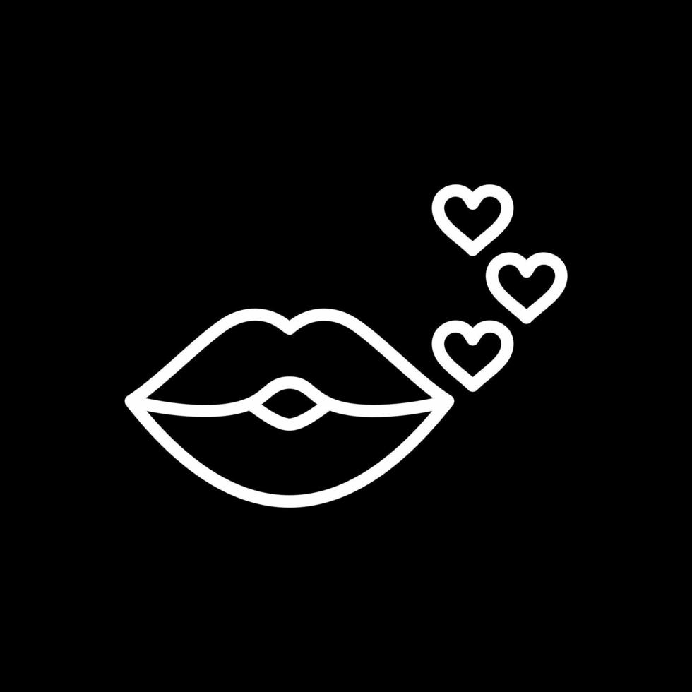 conception d'icône de vecteur de baiser