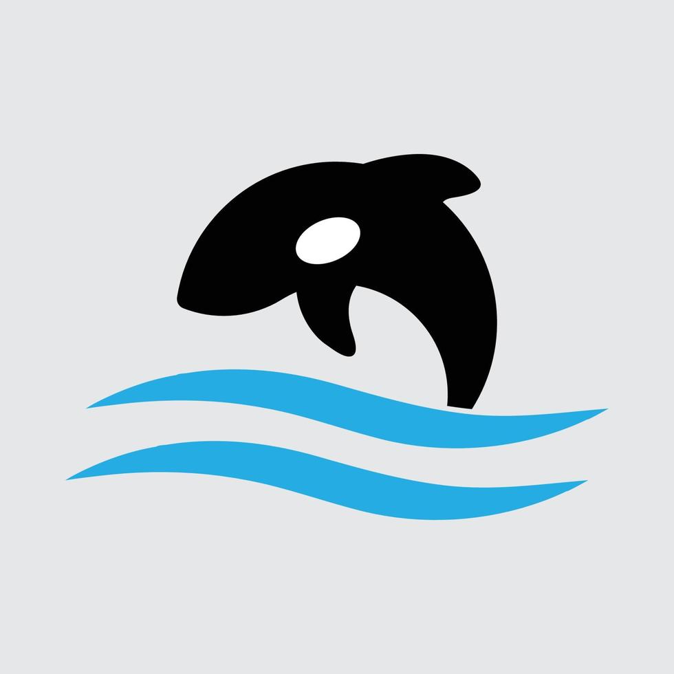 tueur baleine orque logo vecteur illustration