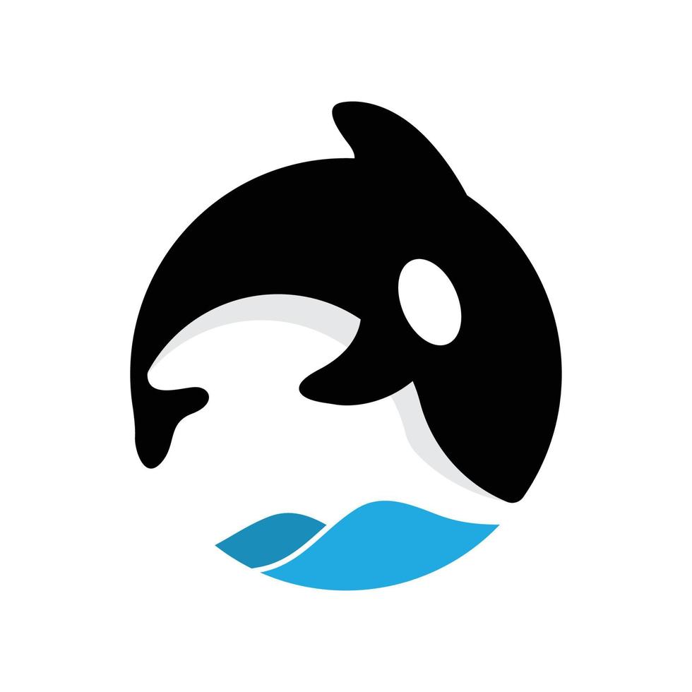 tueur baleine orque logo vecteur illustration