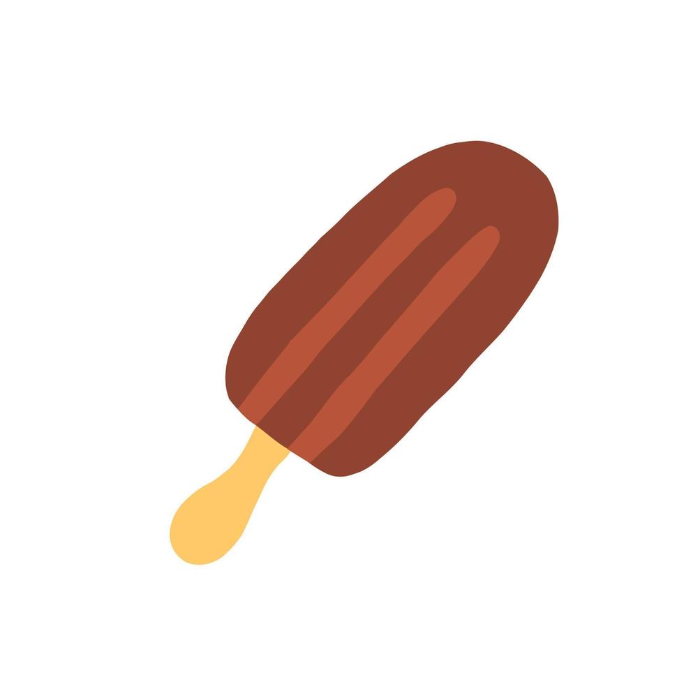 popsicle la glace crème. vecteur illustration dans dessin animé plat style isolé sur blanc Contexte.