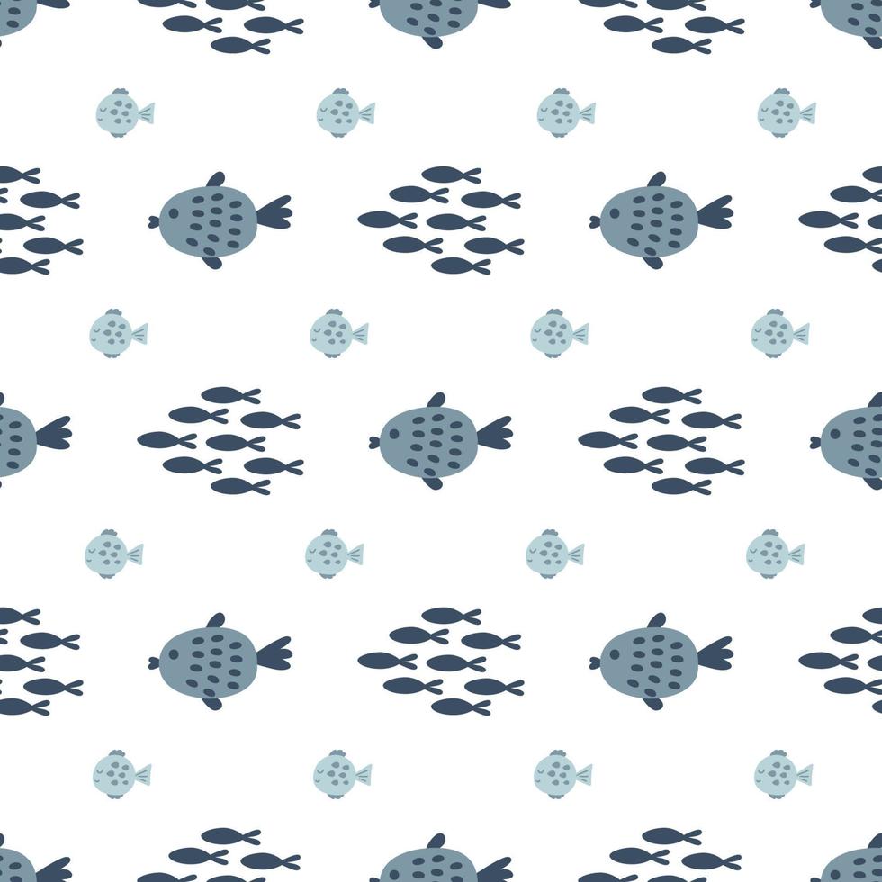 garçons poisson modèle. mignonne gris poisson océan la vie sans couture modèle. mer poisson répéter impression pour garçon, sport textile, vêtements, emballage papier. vecteur illustration. mignonne mer textile conception. garçons décoratif poisson