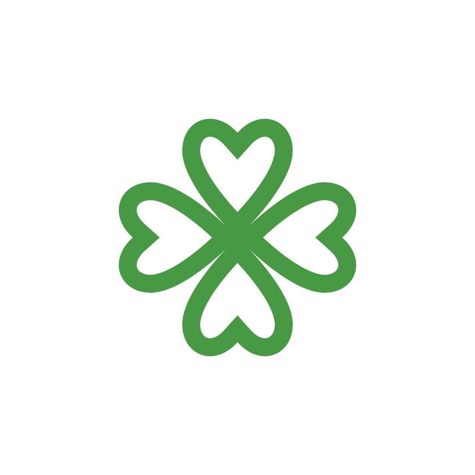 vert trèfle feuille logo modèle vecteur