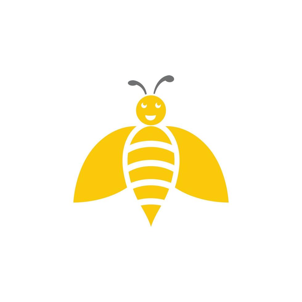 abeille logo modèle vecteur icône