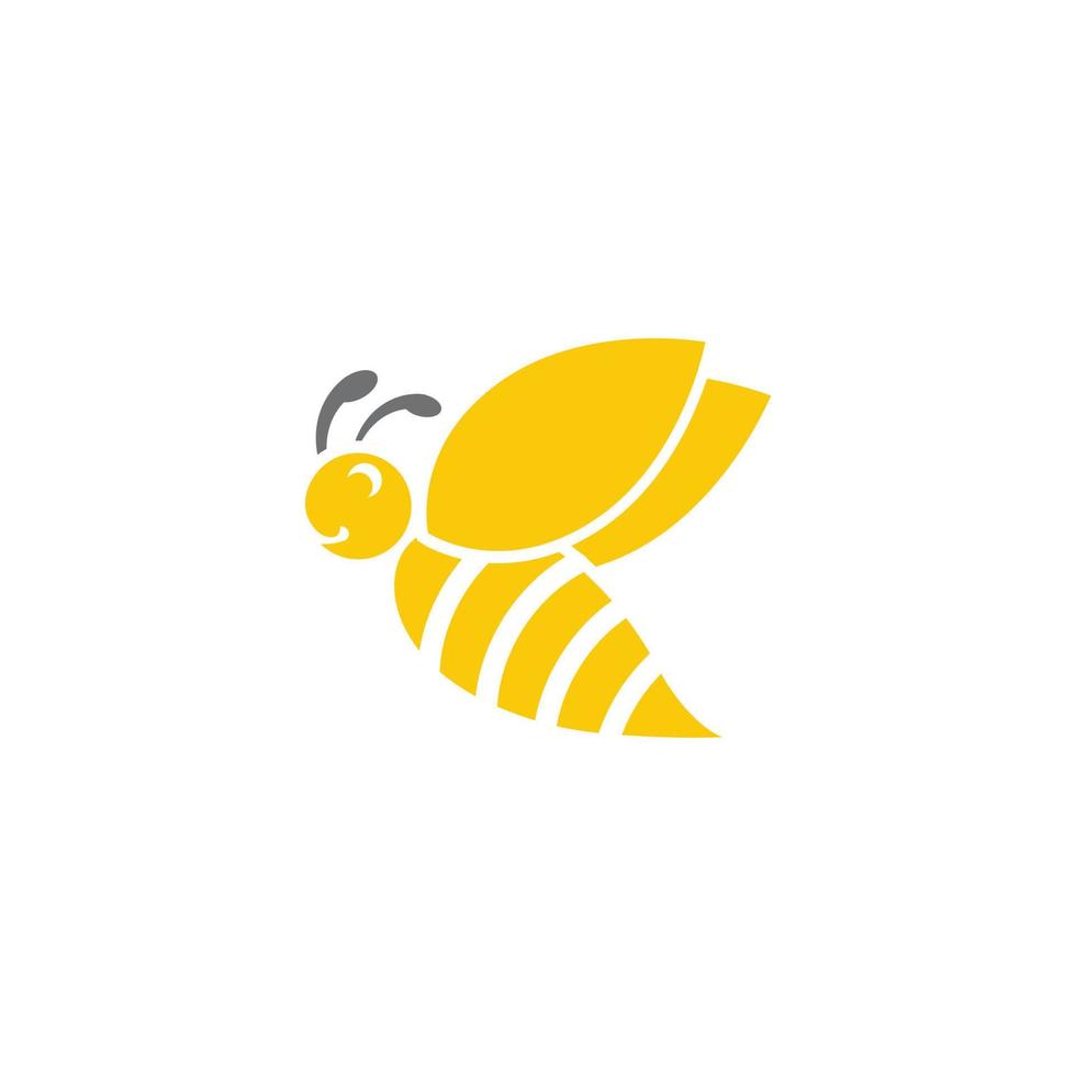 abeille logo modèle vecteur icône