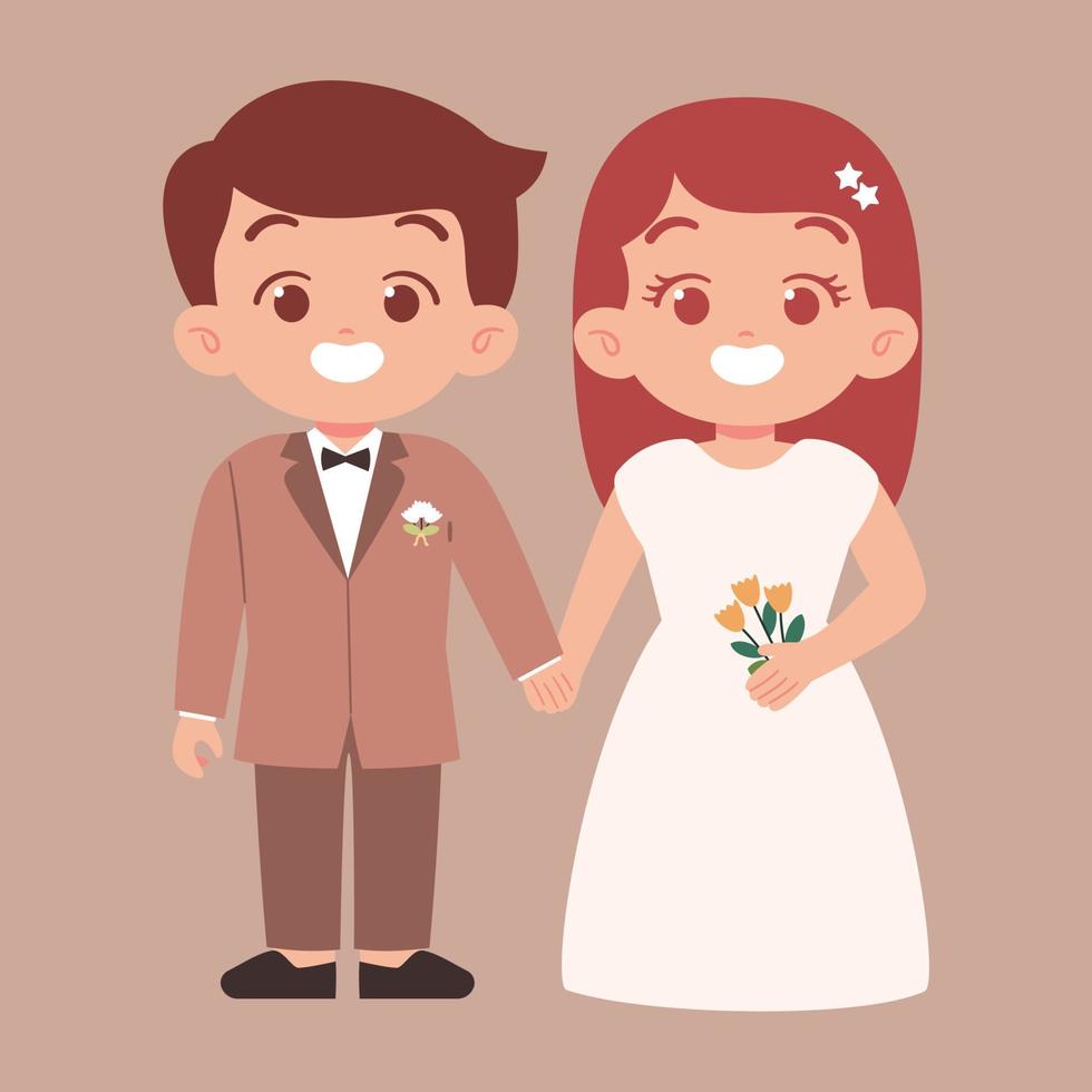 la mariée et jeune marié. mariage concept illustration vecteur