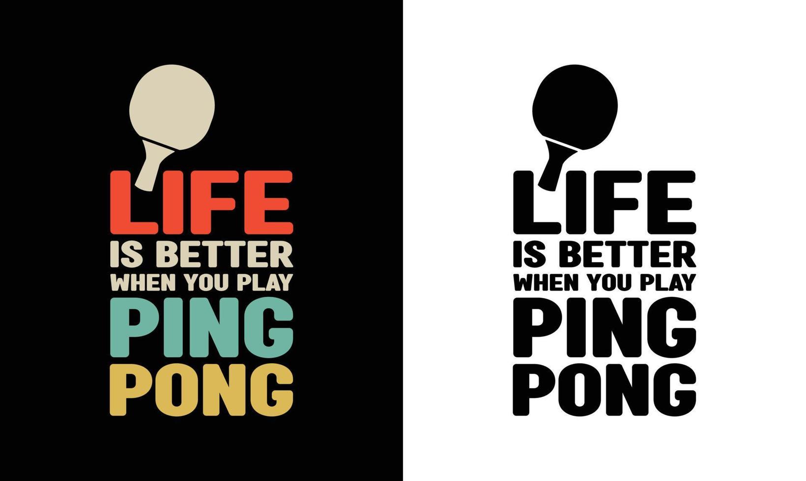 ping pong table tennis citation t chemise conception, typographie vecteur