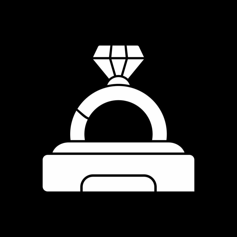 conception d'icône de vecteur de bague de fiançailles