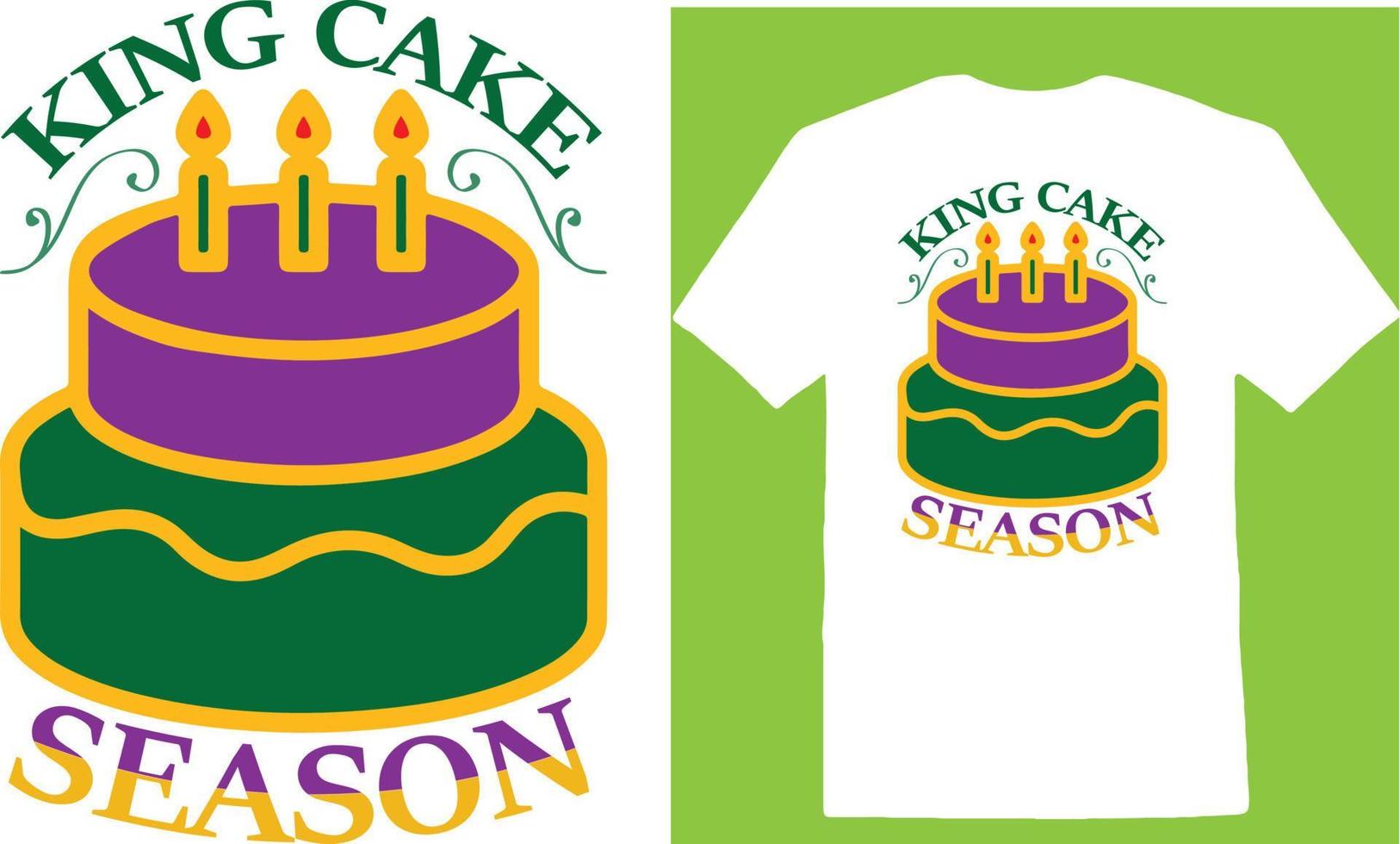 Roi gâteau saison T-shirt vecteur