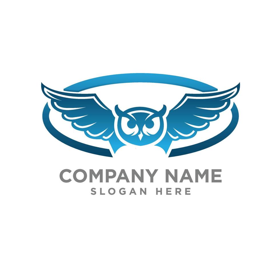 vecteur de logo de hibou dans la conception de logo coloré moderne, vecteur d'icône de hibou isolé sur fond blanc