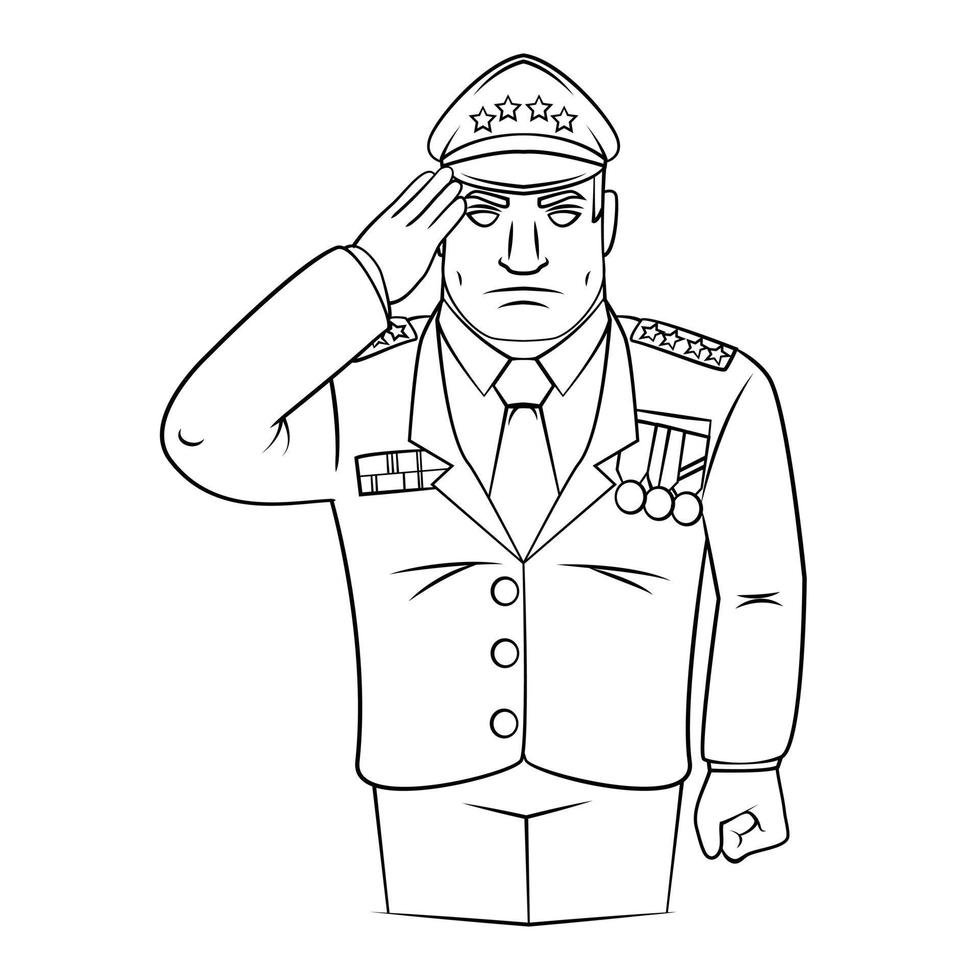 général armée illustration sur blanc Contexte vecteur