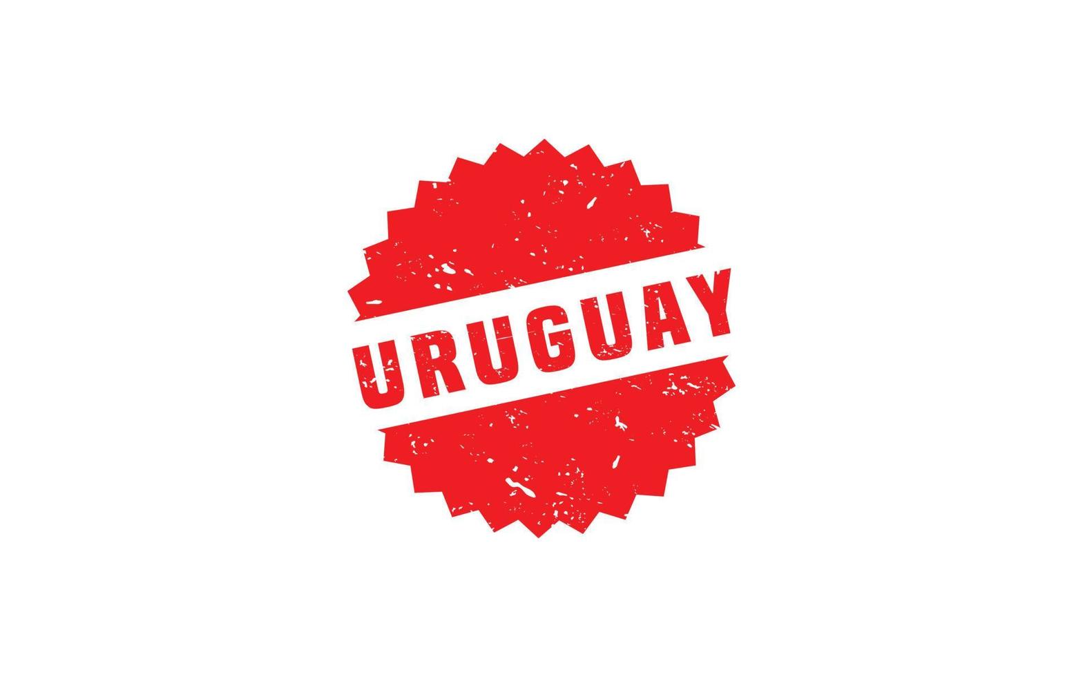 Uruguay timbre caoutchouc avec grunge style sur blanc Contexte vecteur