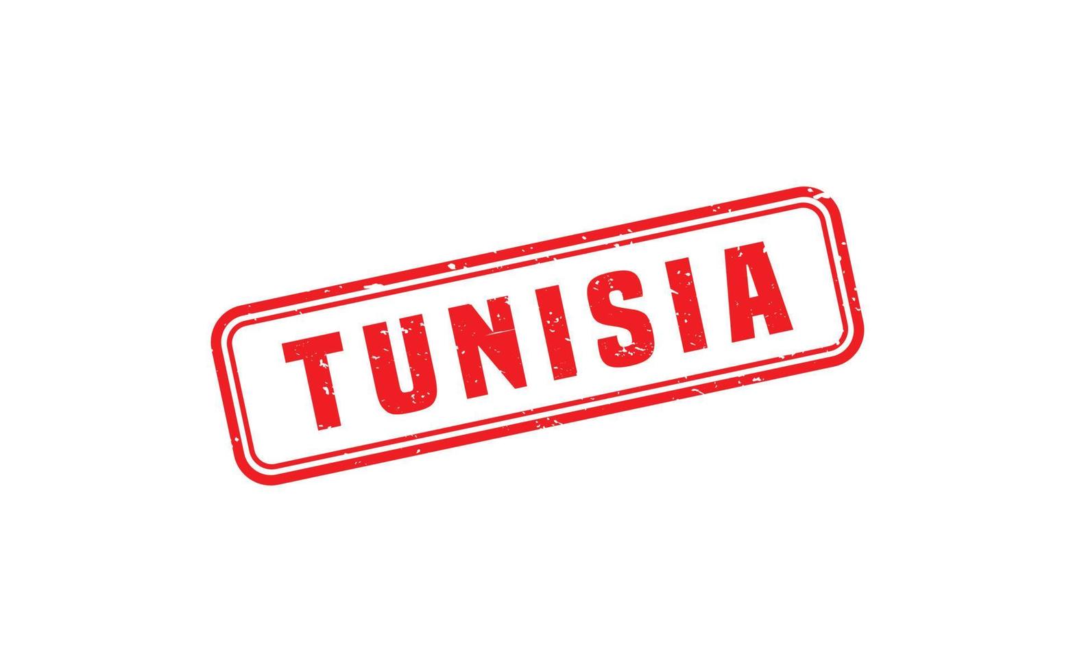 Tunisie timbre caoutchouc avec grunge style sur blanc Contexte vecteur