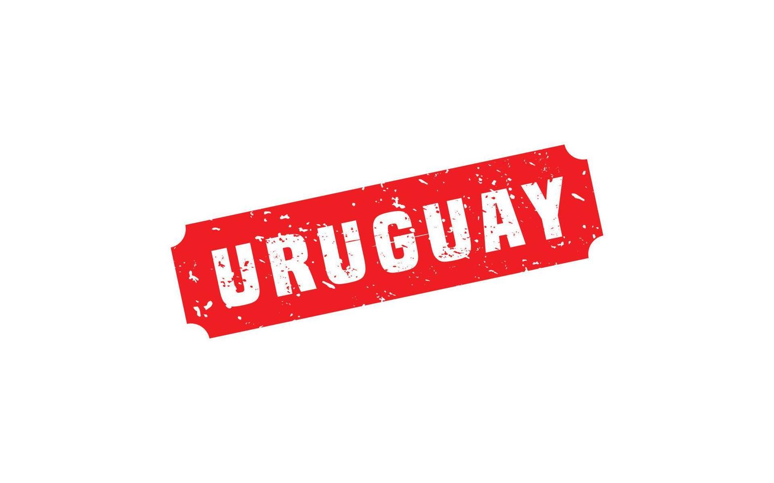 Uruguay timbre caoutchouc avec grunge style sur blanc Contexte vecteur