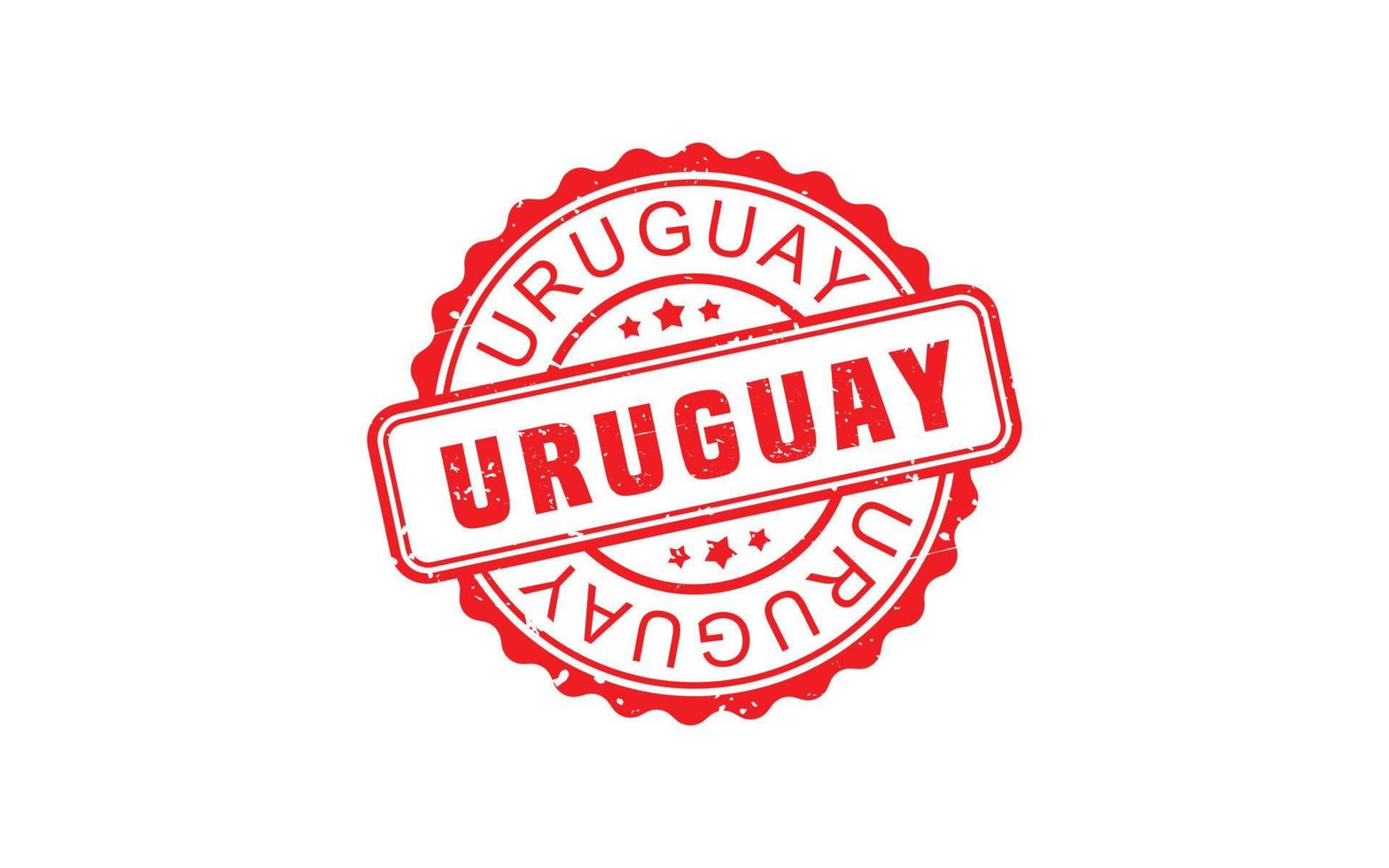 Uruguay timbre caoutchouc avec grunge style sur blanc Contexte vecteur