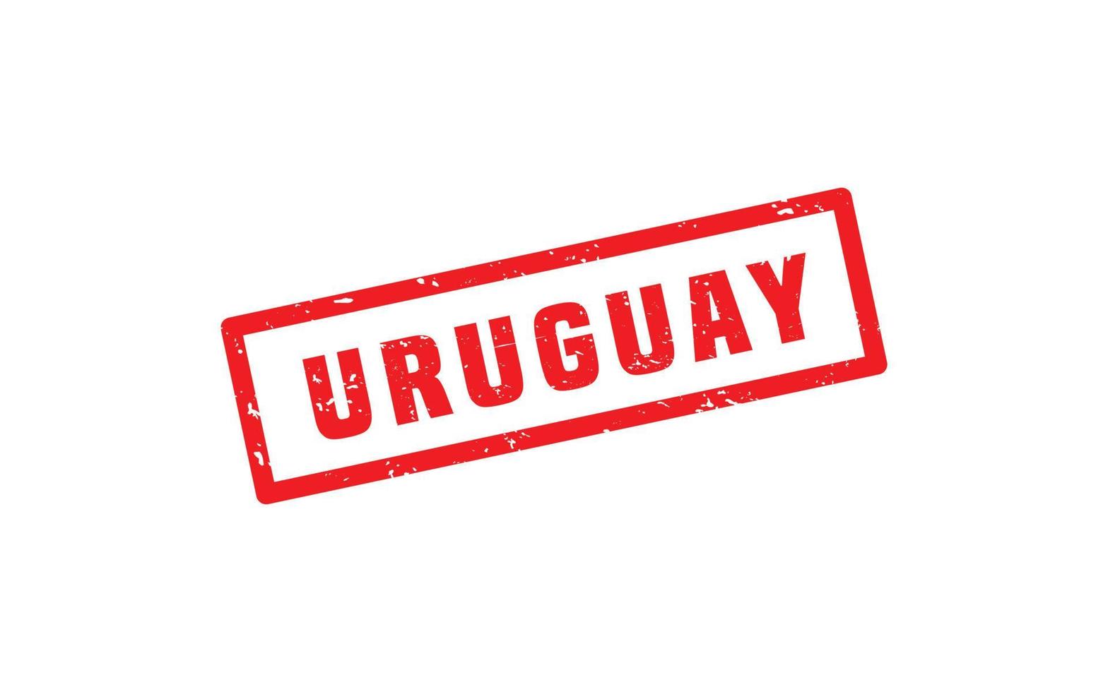 Uruguay timbre caoutchouc avec grunge style sur blanc Contexte vecteur