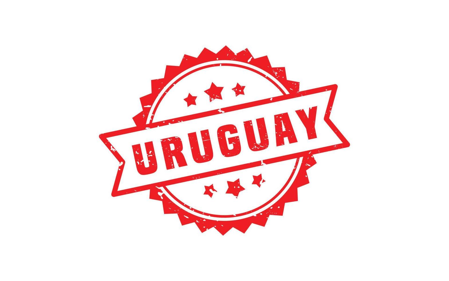 Uruguay timbre caoutchouc avec grunge style sur blanc Contexte vecteur