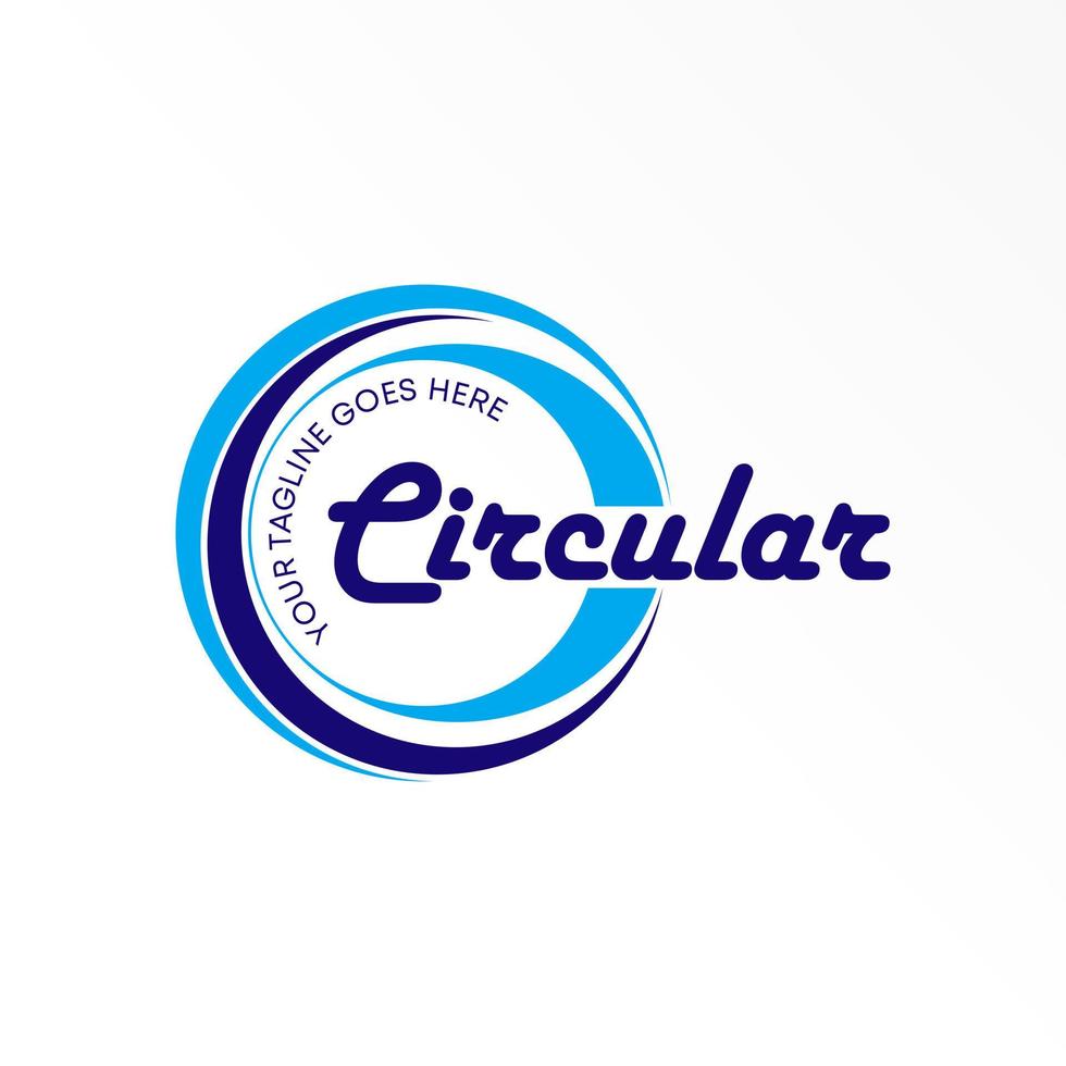 lettre ou mot circulaire Police de caractère avec Coupe cercle image graphique icône logo conception abstrait concept vecteur action. pouvez être utilisé comme une symbole en relation à rotation.