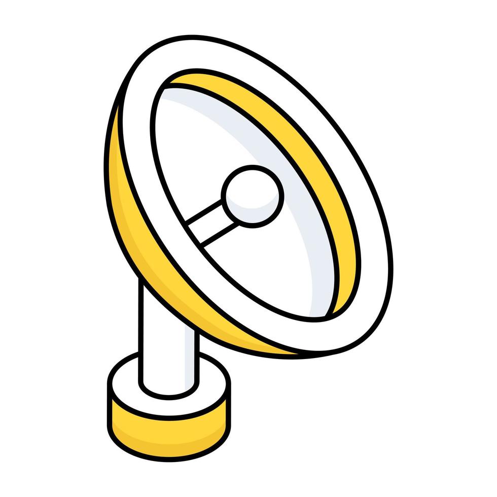 icône du design plat d'antenne parabolique vecteur
