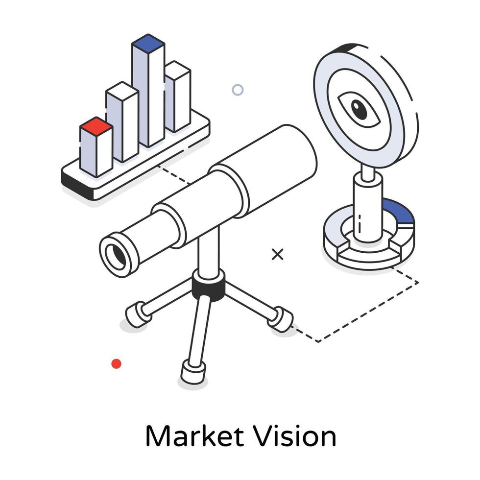 branché marché vision vecteur