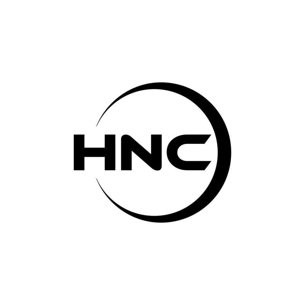 hnc lettre logo conception dans illustration. vecteur logo, calligraphie dessins pour logo, affiche, invitation, etc.