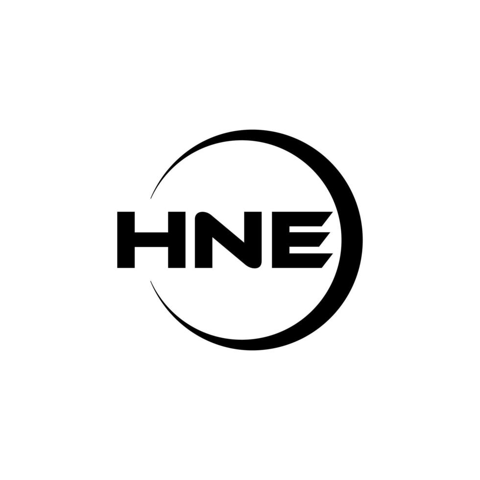 hne lettre logo conception dans illustration. vecteur logo, calligraphie dessins pour logo, affiche, invitation, etc.