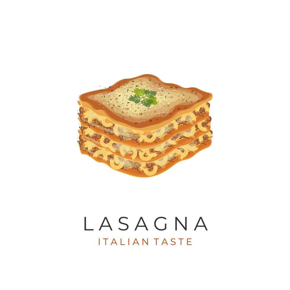 lasagne avec macaroni vecteur illustration logo