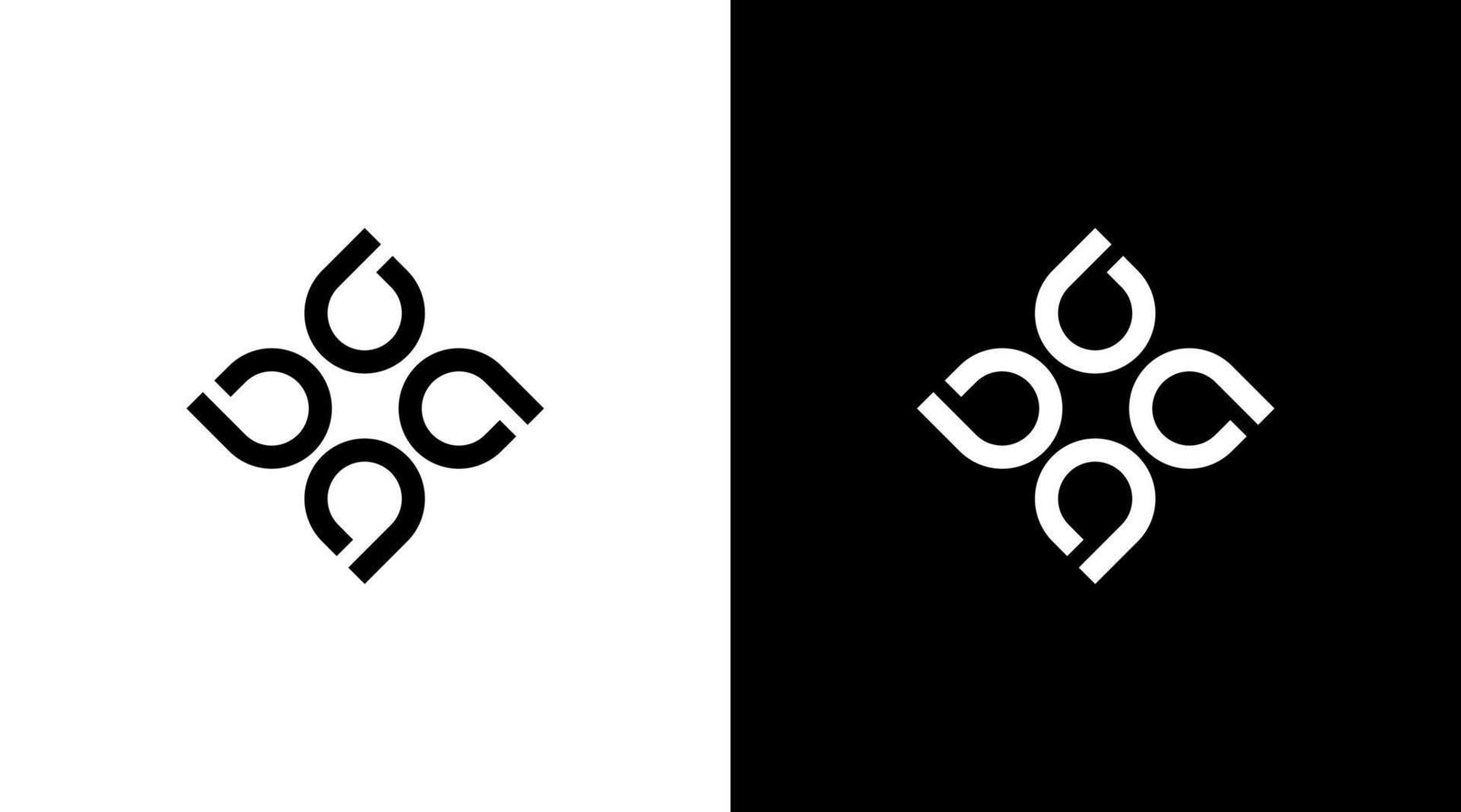 communauté logo vecteur monogramme une initiale noir et blanc icône illustration style dessins modèles